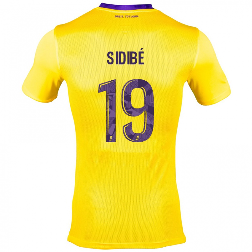 Kinderen Djibril Sidibé #19 Geel Paars Uitshirt Uittenue 2024/25 T-Shirt