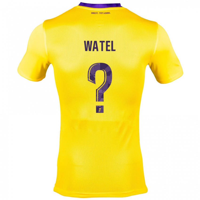 Kinderen Kylian Watel #0 Geel Paars Uitshirt Uittenue 2024/25 T-Shirt