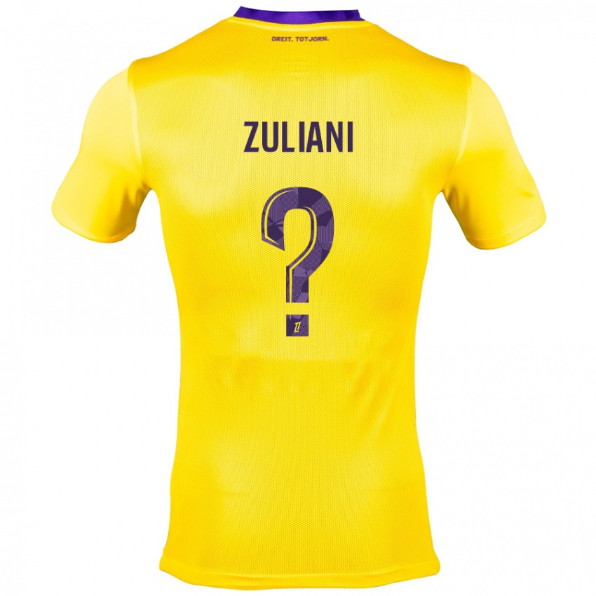 Kinderen Edhy Zuliani #0 Geel Paars Uitshirt Uittenue 2024/25 T-Shirt