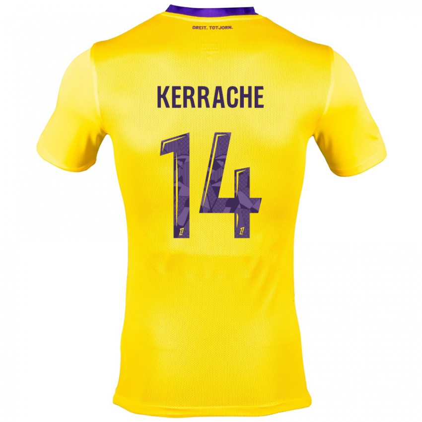 Kinderen Marina Kerrache #14 Geel Paars Uitshirt Uittenue 2024/25 T-Shirt