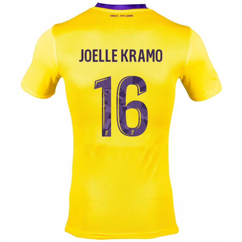 Kinderen Marie Joelle Kramo #16 Geel Paars Uitshirt Uittenue 2024/25 T-Shirt