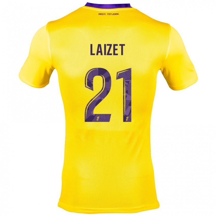 Kinderen Emma Laizet #21 Geel Paars Uitshirt Uittenue 2024/25 T-Shirt