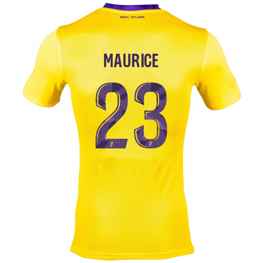 Kinderen Sandra Maurice #23 Geel Paars Uitshirt Uittenue 2024/25 T-Shirt