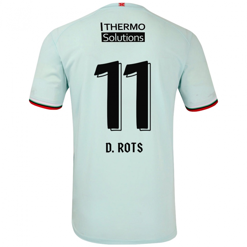 Kinderen Daan Rots #11 Lichtgroen Uitshirt Uittenue 2024/25 T-Shirt