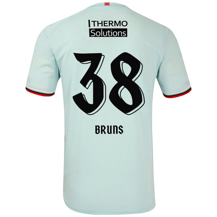 Kinderen Max Bruns #38 Lichtgroen Uitshirt Uittenue 2024/25 T-Shirt