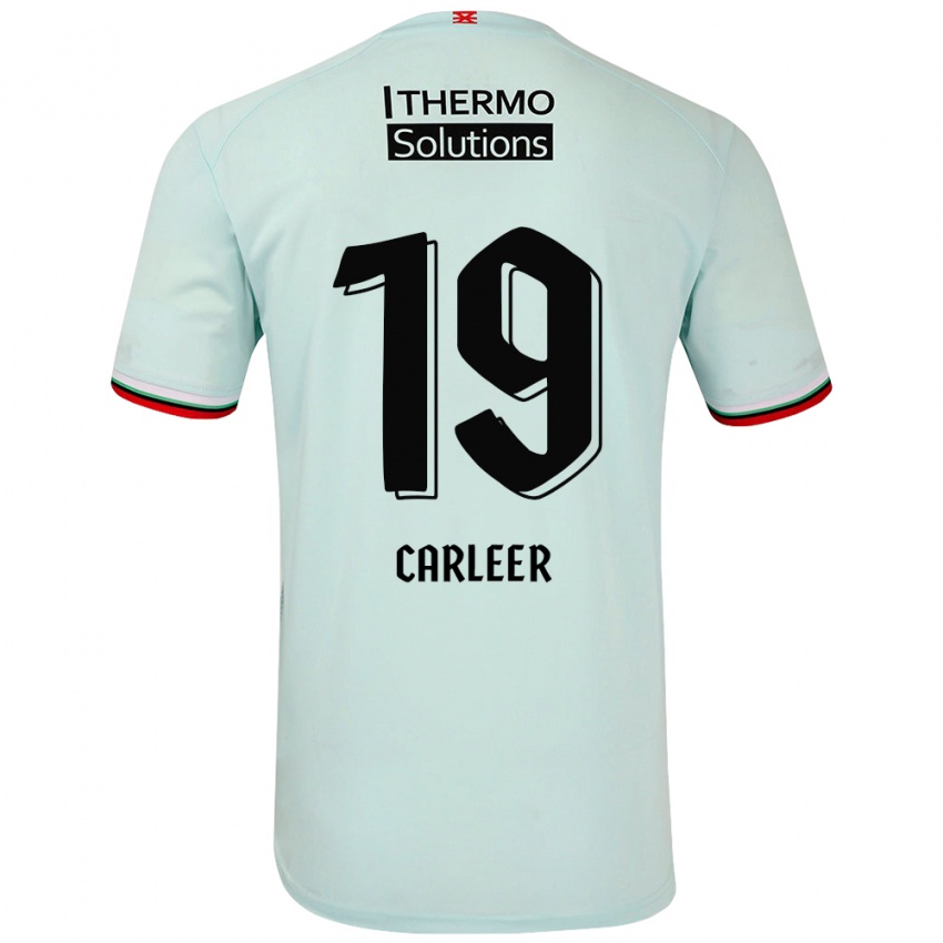 Kinderen Lieske Carleer #19 Lichtgroen Uitshirt Uittenue 2024/25 T-Shirt