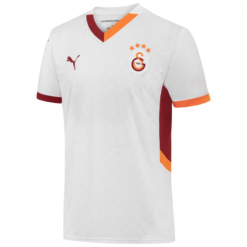 Kinderen Kerem Aktürkoğlu #7 Wit Geel Rood Uitshirt Uittenue 2024/25 T-Shirt