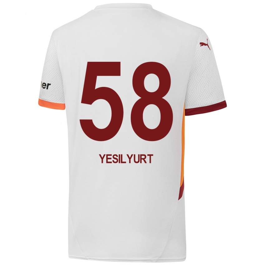 Kinderen Ali Yeşilyurt #58 Wit Geel Rood Uitshirt Uittenue 2024/25 T-Shirt