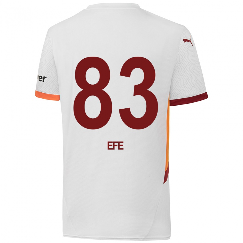 Kinderen Efe Akman #83 Wit Geel Rood Uitshirt Uittenue 2024/25 T-Shirt