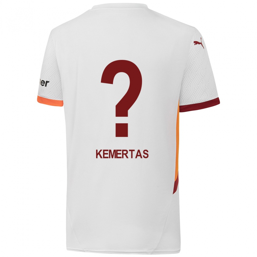 Kinderen Batin Özden Kemertas #0 Wit Geel Rood Uitshirt Uittenue 2024/25 T-Shirt