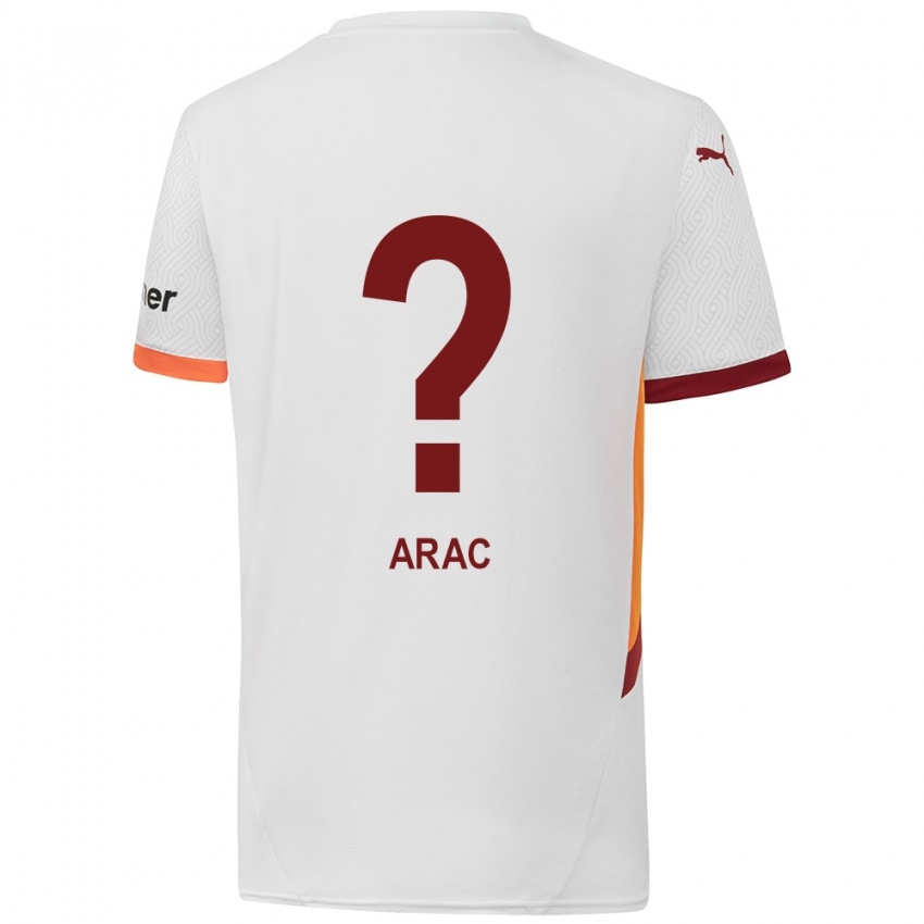 Kinderen Ege Arac #0 Wit Geel Rood Uitshirt Uittenue 2024/25 T-Shirt