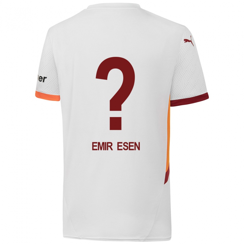 Kinderen Ali Emir Esen #0 Wit Geel Rood Uitshirt Uittenue 2024/25 T-Shirt