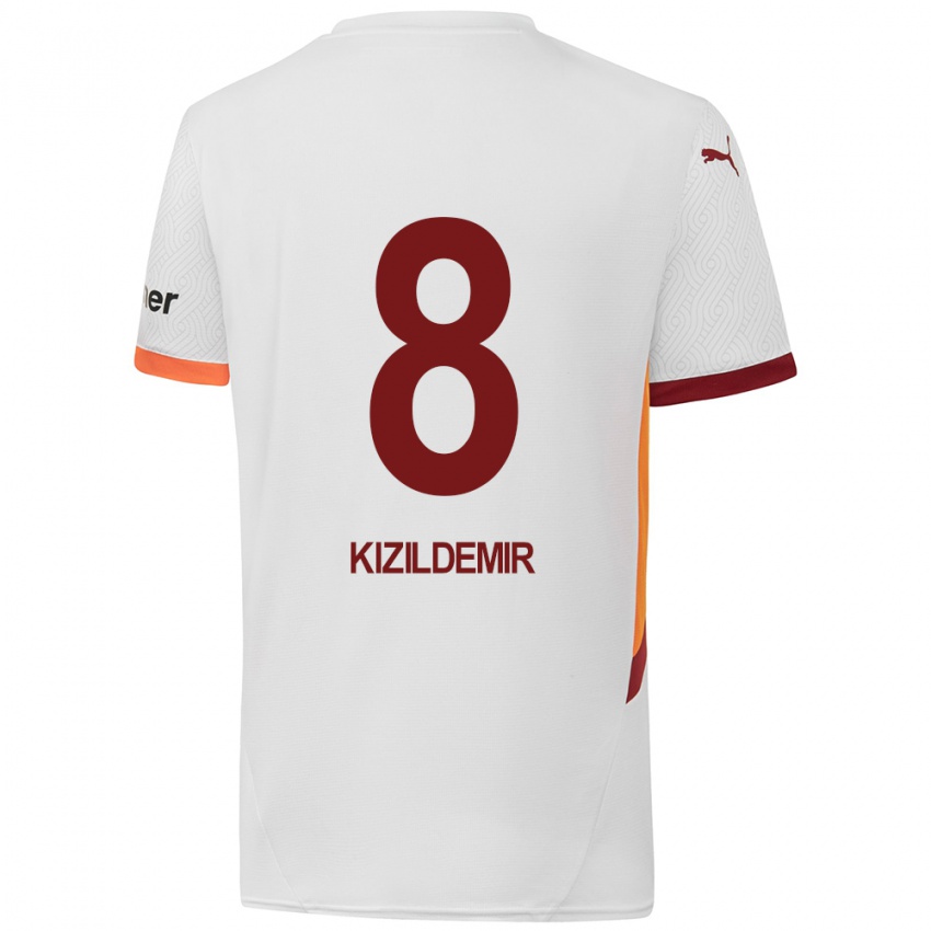 Kinderen Berk Kizildemir #8 Wit Geel Rood Uitshirt Uittenue 2024/25 T-Shirt