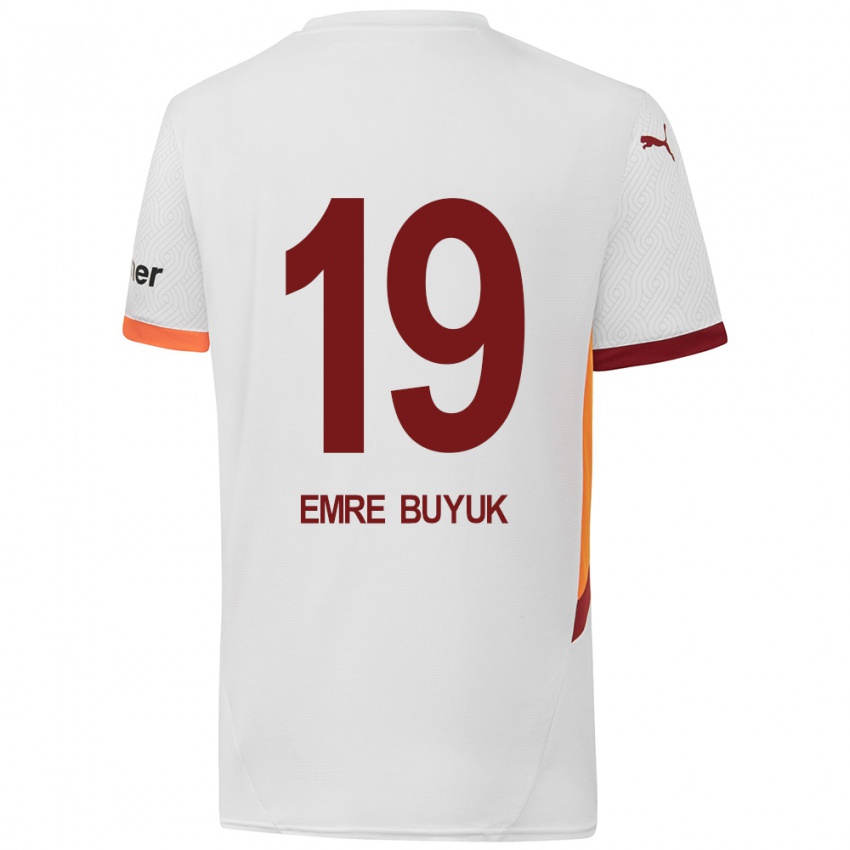 Kinderen Enes Emre Büyük #19 Wit Geel Rood Uitshirt Uittenue 2024/25 T-Shirt