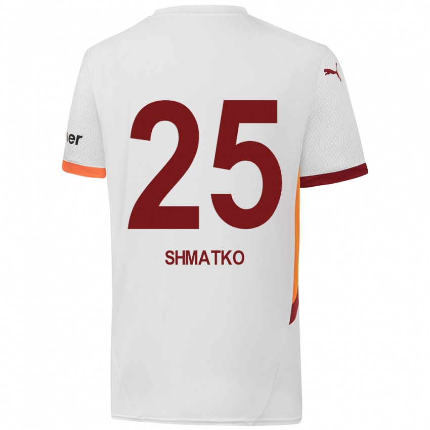 Kinderen Lyubov Shmatko #25 Wit Geel Rood Uitshirt Uittenue 2024/25 T-Shirt