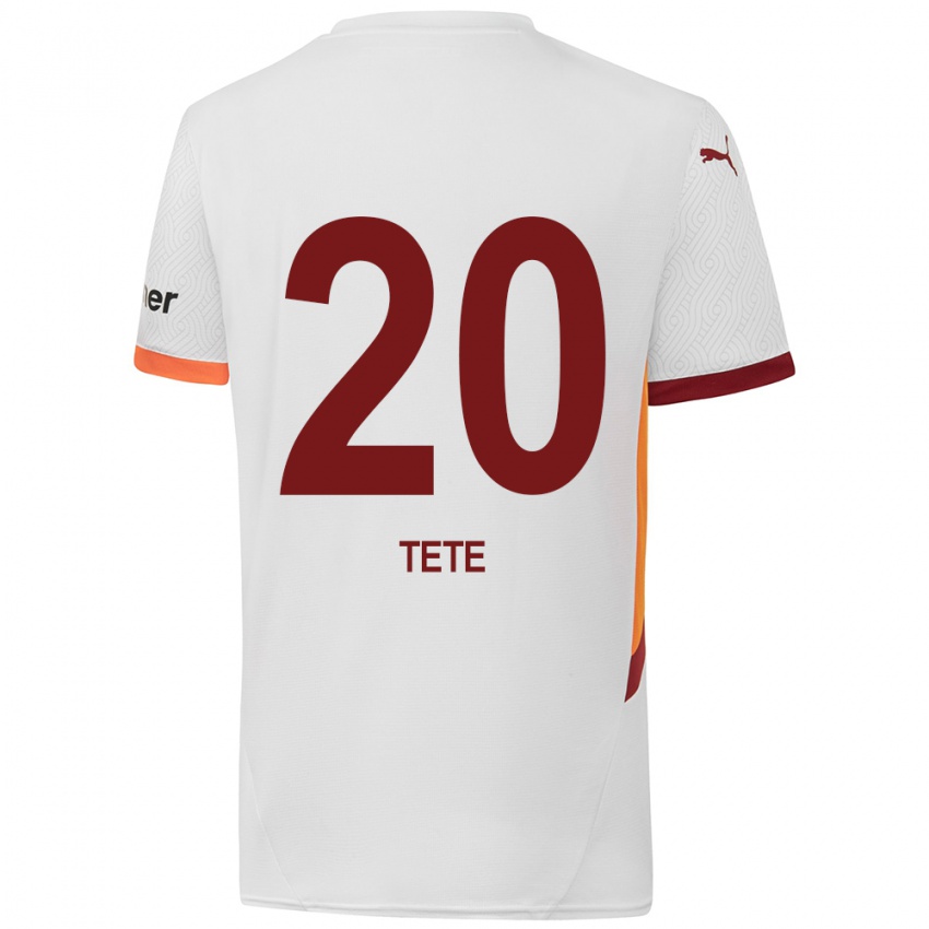 Kinderen Tete #20 Wit Geel Rood Uitshirt Uittenue 2024/25 T-Shirt