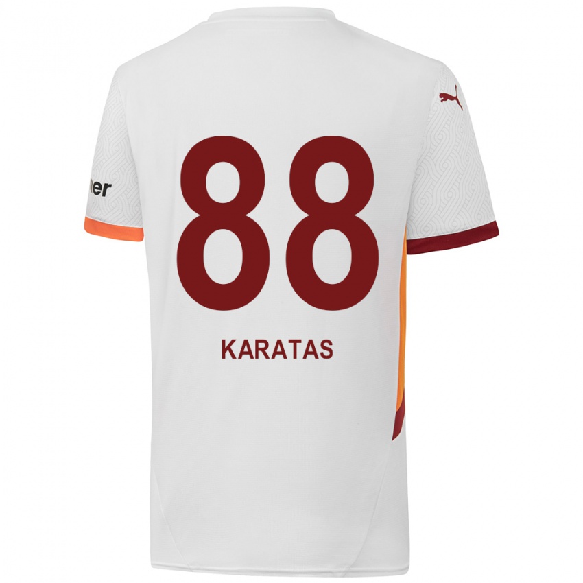 Kinderen Kazımcan Karataş #88 Wit Geel Rood Uitshirt Uittenue 2024/25 T-Shirt