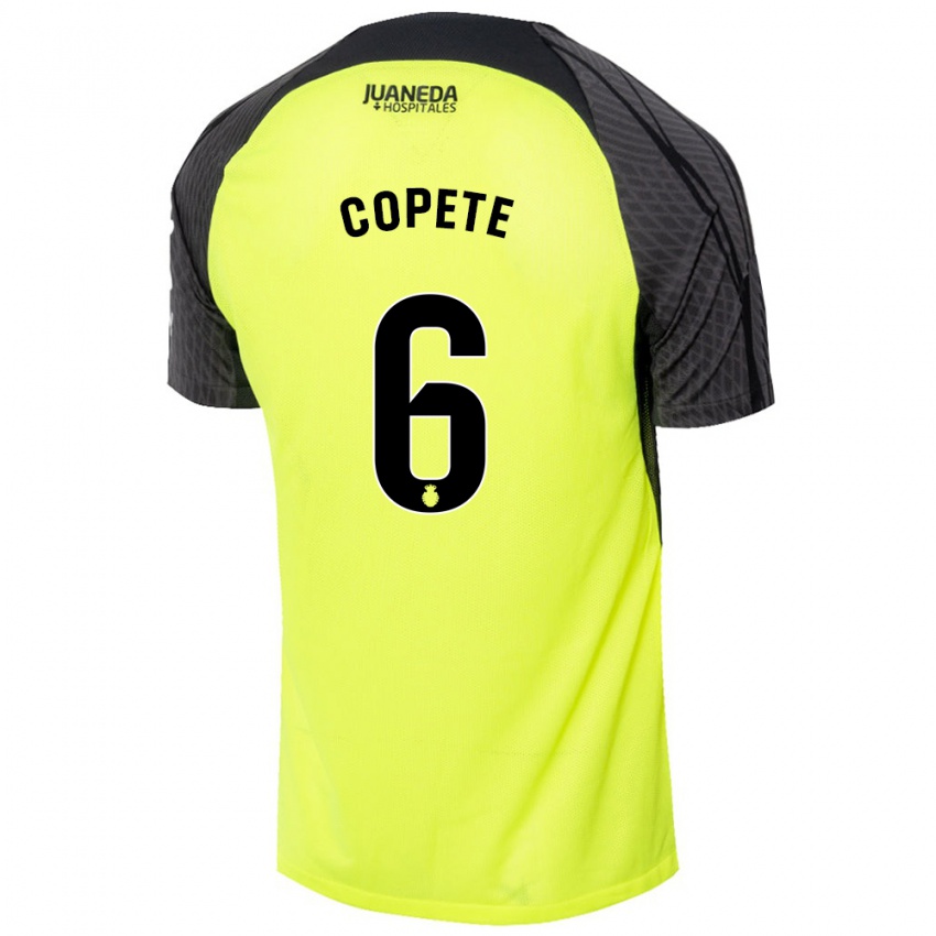 Kinderen José Copete #6 Fluorescerend Groen Zwart Uitshirt Uittenue 2024/25 T-Shirt