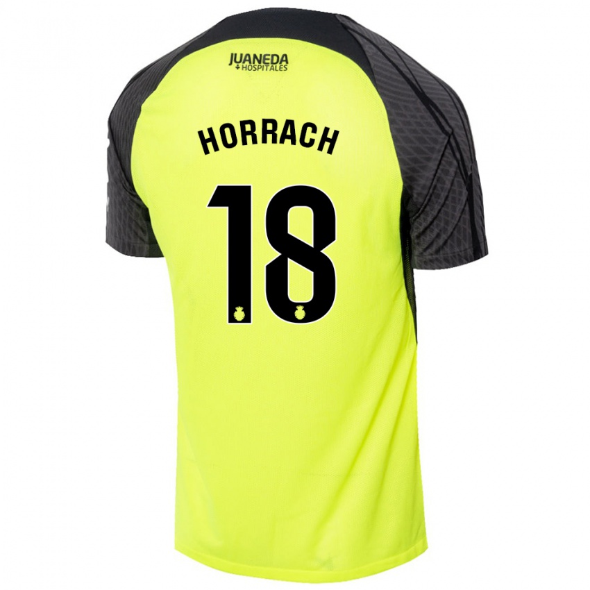 Kinderen Barto Horrach #18 Fluorescerend Groen Zwart Uitshirt Uittenue 2024/25 T-Shirt