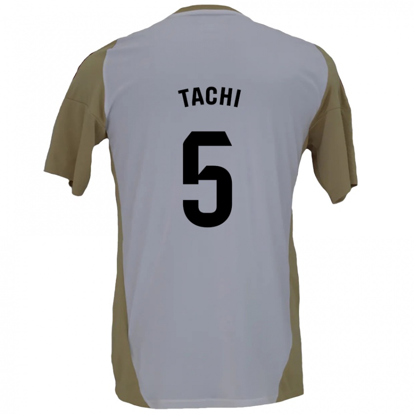 Kinderen Tachi #5 Bruin Wit Uitshirt Uittenue 2024/25 T-Shirt