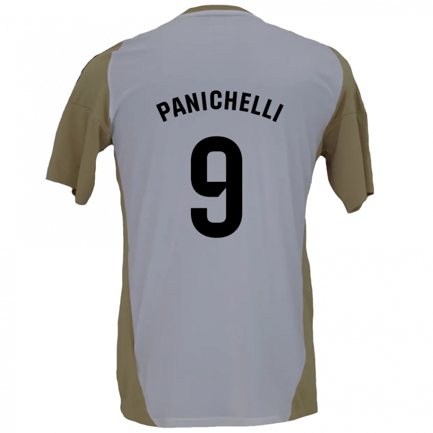 Kinderen Joaquín Panichelli #9 Bruin Wit Uitshirt Uittenue 2024/25 T-Shirt