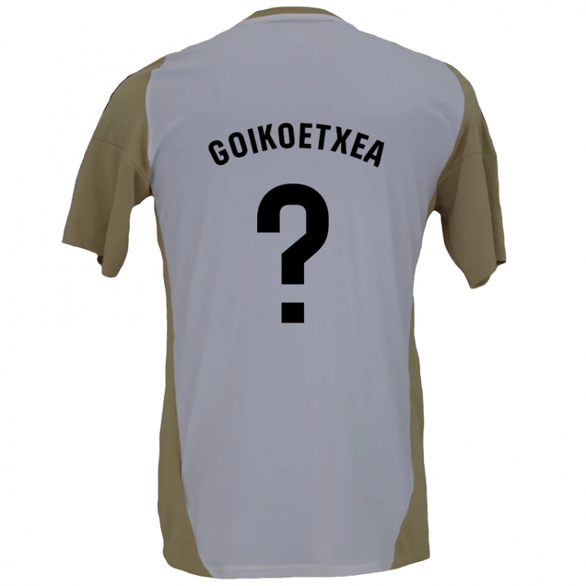 Kinderen Imanol Goikoetxea #0 Bruin Wit Uitshirt Uittenue 2024/25 T-Shirt