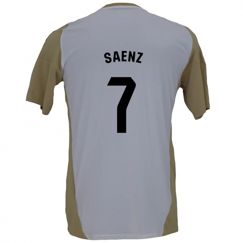 Kinderen Raúl Sáenz #7 Bruin Wit Uitshirt Uittenue 2024/25 T-Shirt