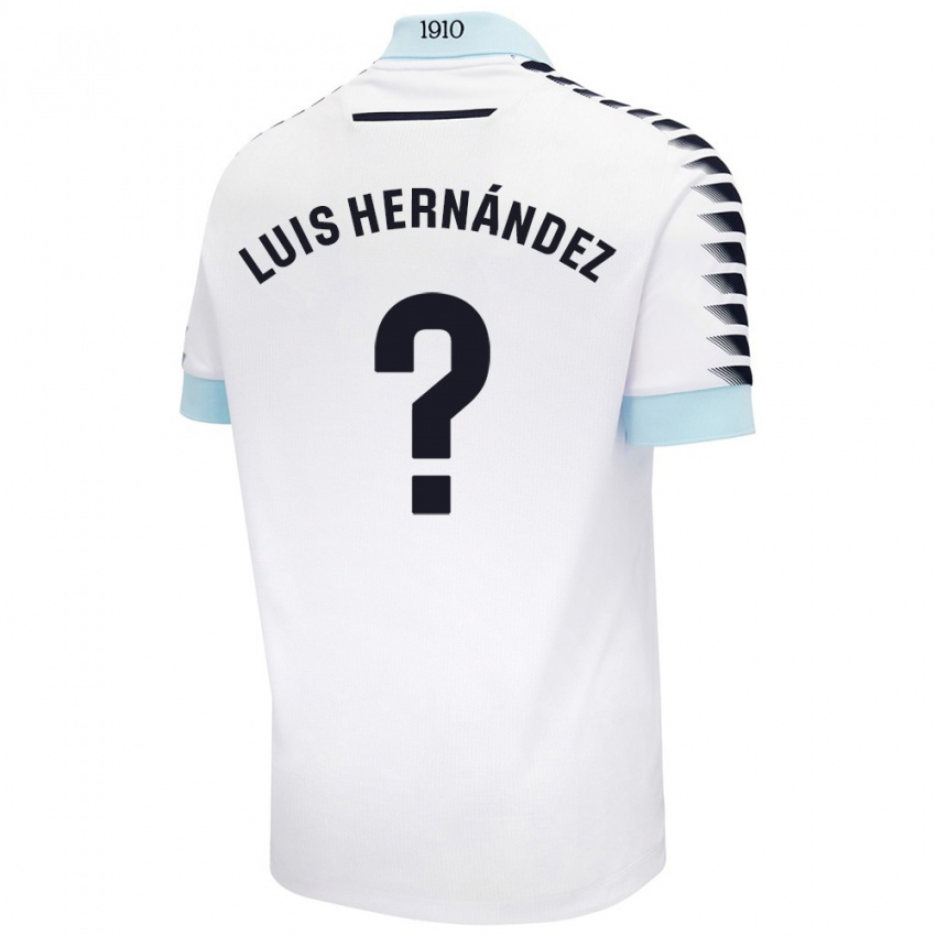 Kinderen Luis Hernández #0 Wit Blauw Uitshirt Uittenue 2024/25 T-Shirt