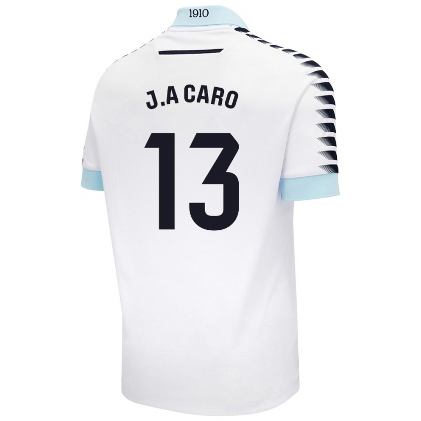 Kinderen José Antonio Caro #13 Wit Blauw Uitshirt Uittenue 2024/25 T-Shirt