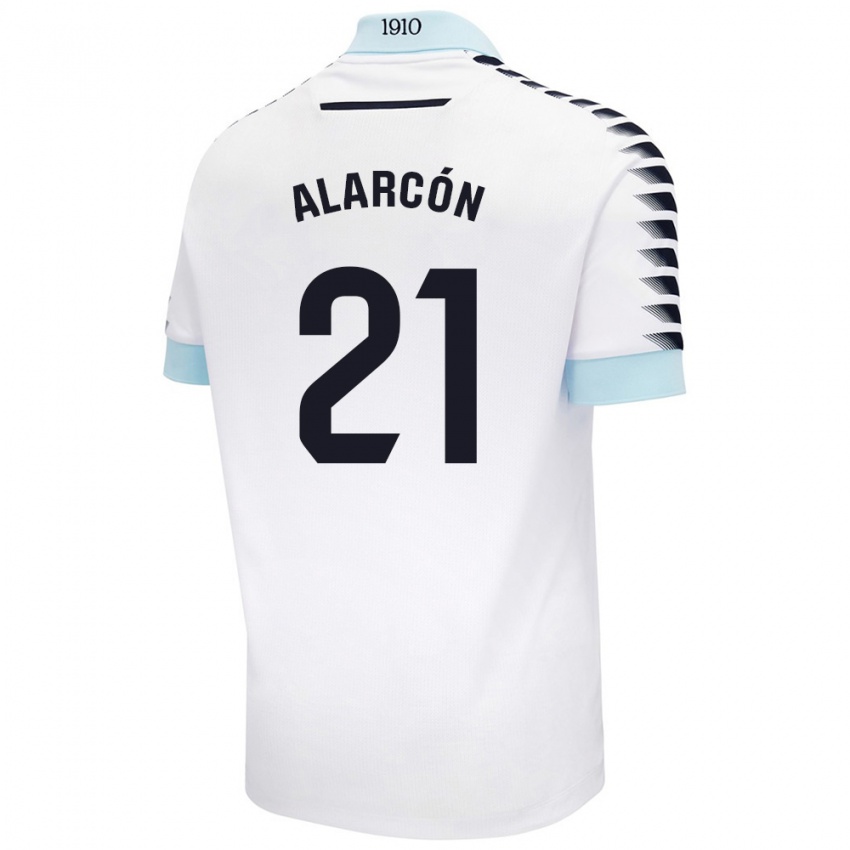 Kinderen Tomás Alarcón #21 Wit Blauw Uitshirt Uittenue 2024/25 T-Shirt