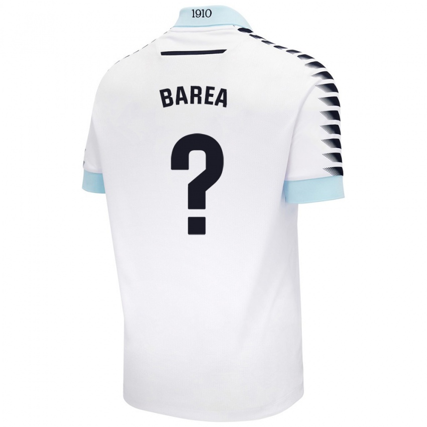 Kinderen Pablo Barea #0 Wit Blauw Uitshirt Uittenue 2024/25 T-Shirt