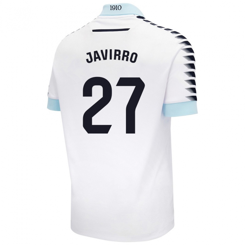 Kinderen Javirro #27 Wit Blauw Uitshirt Uittenue 2024/25 T-Shirt