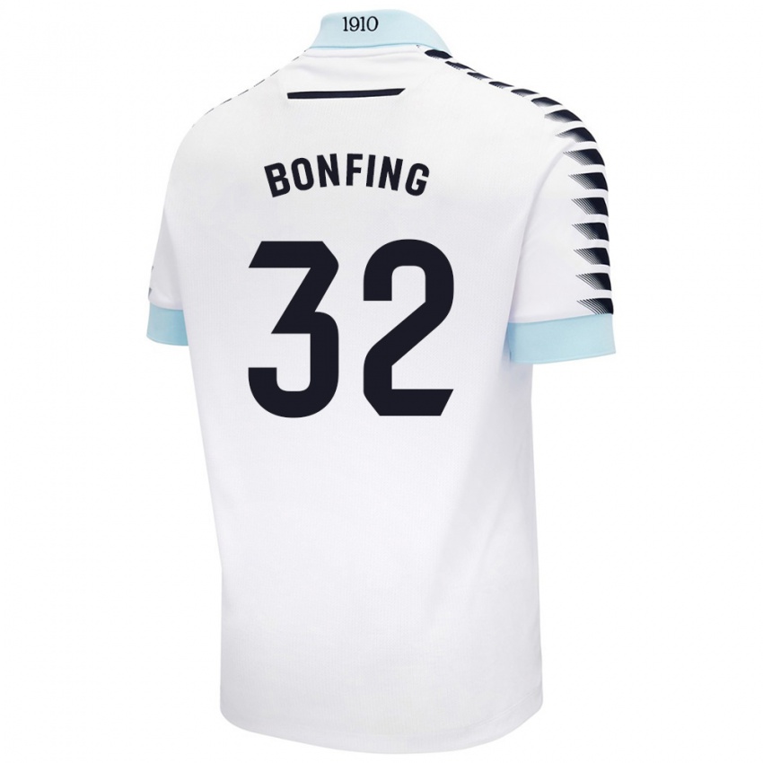 Kinderen Boubacar Bonfing #32 Wit Blauw Uitshirt Uittenue 2024/25 T-Shirt