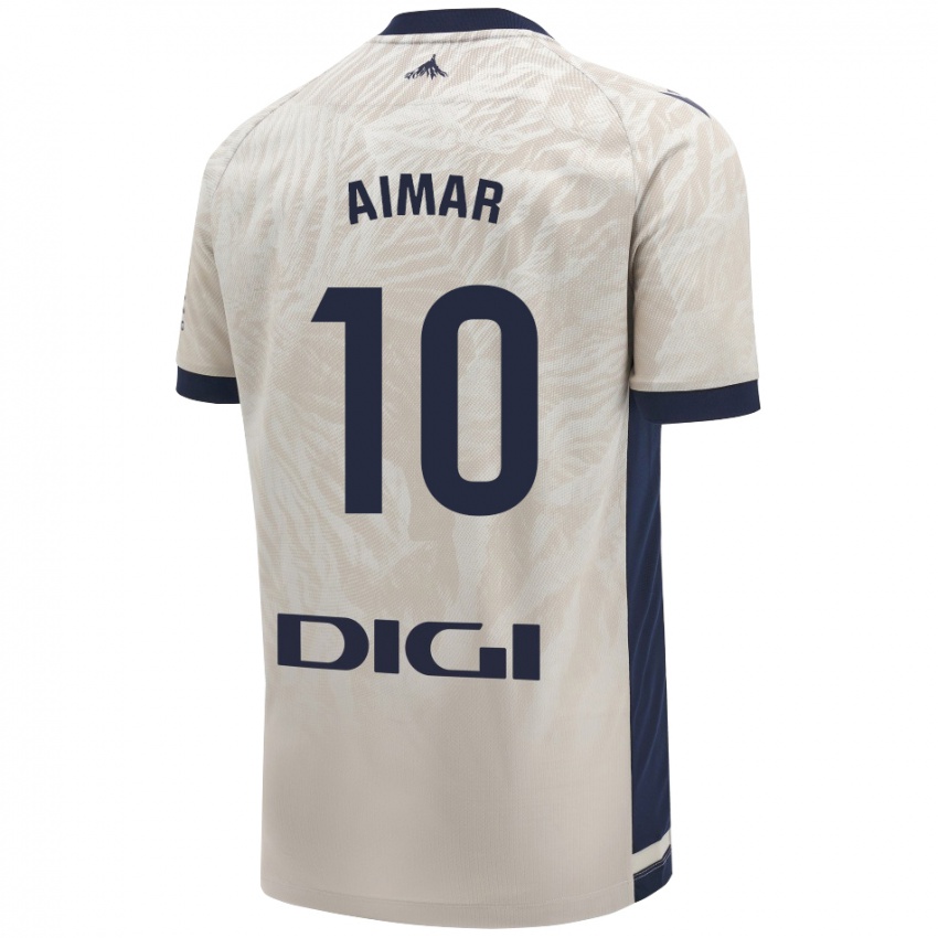 Kinderen Aimar Oroz #10 Lichtgrijs Uitshirt Uittenue 2024/25 T-Shirt