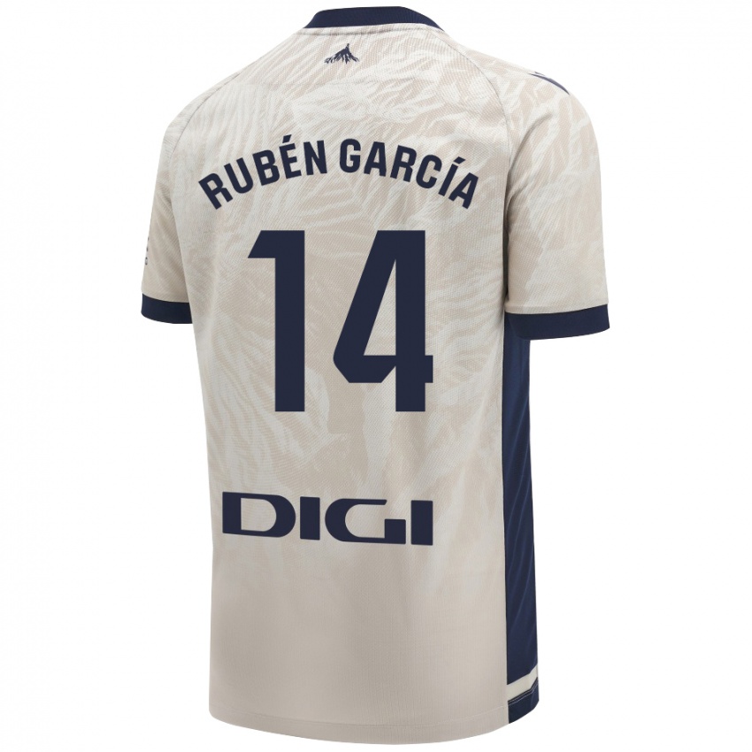 Kinderen Rubén García #14 Lichtgrijs Uitshirt Uittenue 2024/25 T-Shirt