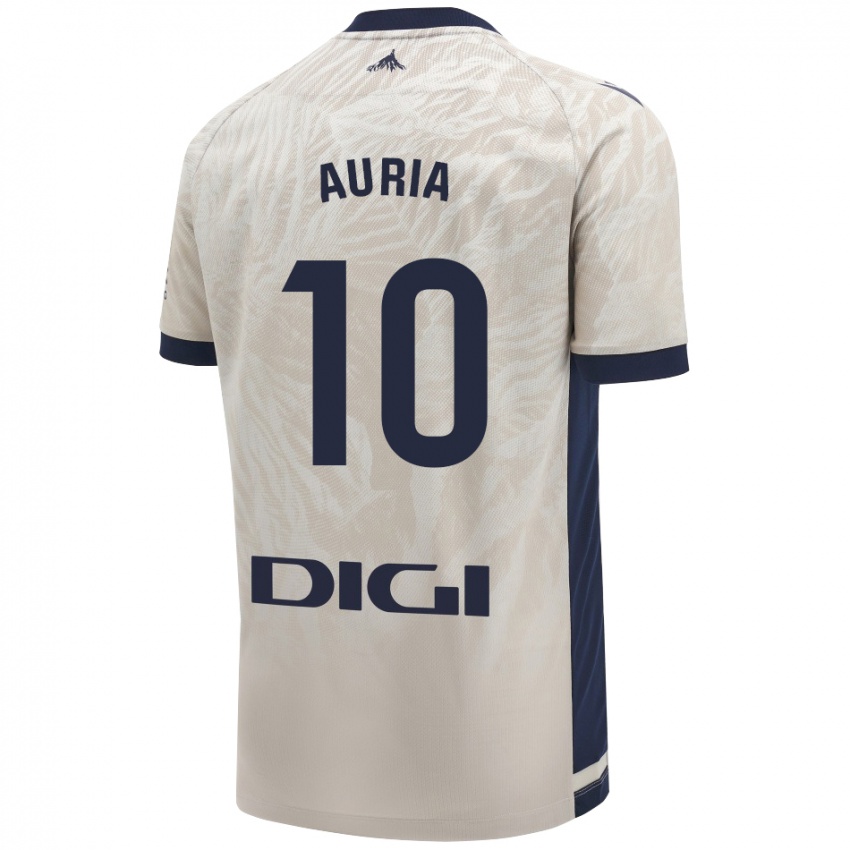 Kinderen Miguel Auria #10 Lichtgrijs Uitshirt Uittenue 2024/25 T-Shirt