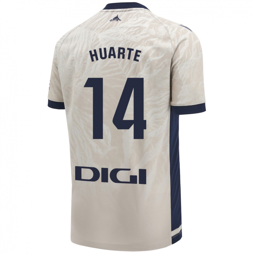 Kinderen Xabi Huarte #14 Lichtgrijs Uitshirt Uittenue 2024/25 T-Shirt