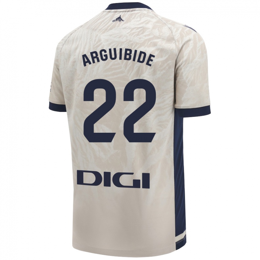 Kinderen Iñigo Arguibide #22 Lichtgrijs Uitshirt Uittenue 2024/25 T-Shirt