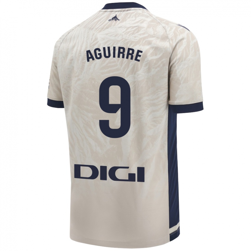 Kinderen Jorge Aguirre #9 Lichtgrijs Uitshirt Uittenue 2024/25 T-Shirt