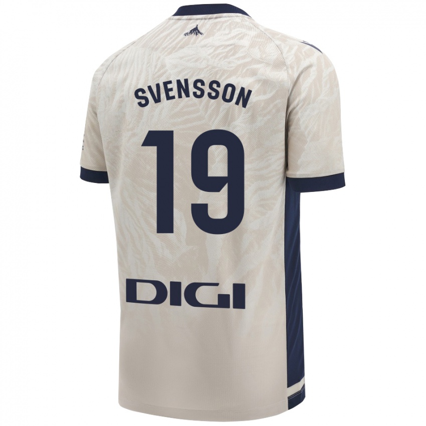 Kinderen Max Svensson #19 Lichtgrijs Uitshirt Uittenue 2024/25 T-Shirt