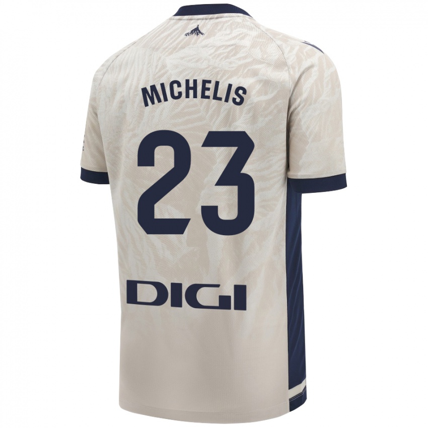 Kinderen Nikolaos Michelis #23 Lichtgrijs Uitshirt Uittenue 2024/25 T-Shirt