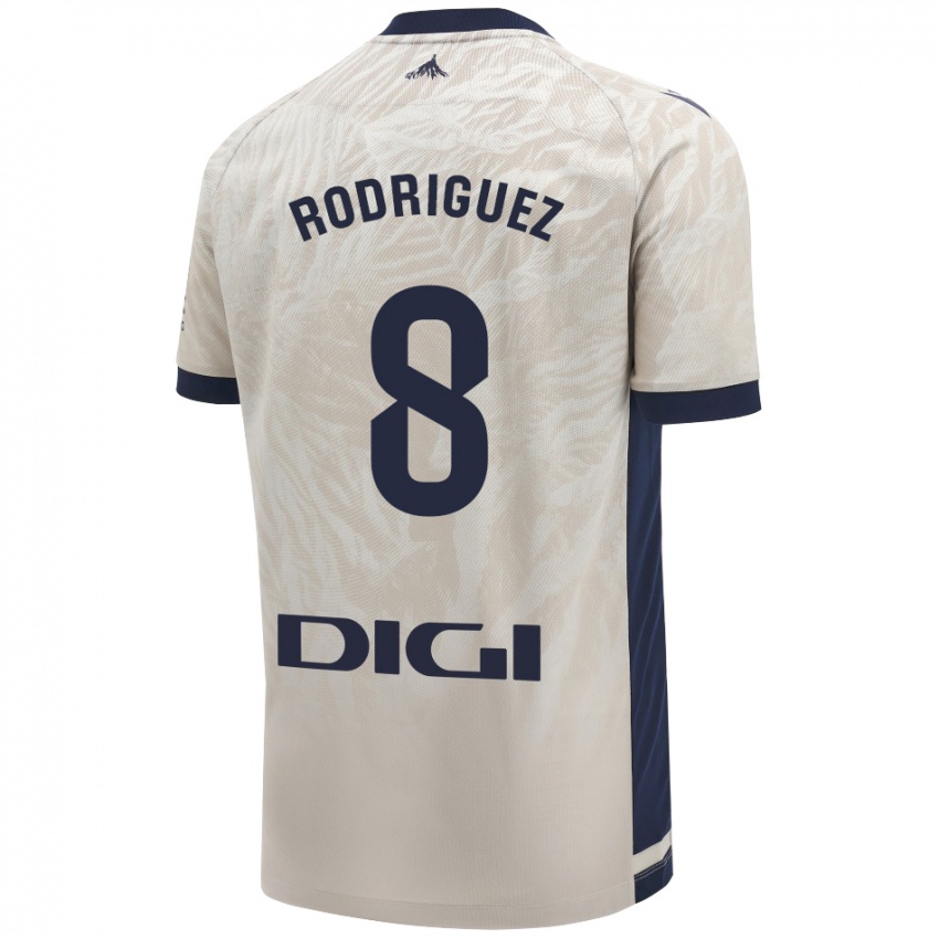 Kinderen Vanessa Rodríguez Iribarren #8 Lichtgrijs Uitshirt Uittenue 2024/25 T-Shirt