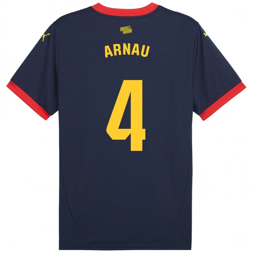 Kinderen Arnau Martínez #4 Marineblauw Uitshirt Uittenue 2024/25 T-Shirt