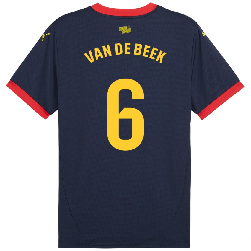 Kinderen Donny Van De Beek #6 Marineblauw Uitshirt Uittenue 2024/25 T-Shirt