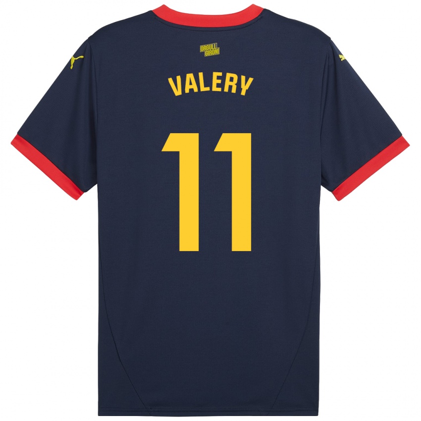 Kinderen Valery Fernández #11 Marineblauw Uitshirt Uittenue 2024/25 T-Shirt