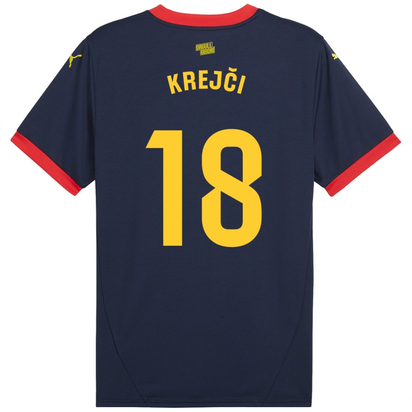 Kinderen Ladislav Krejci #18 Marineblauw Uitshirt Uittenue 2024/25 T-Shirt