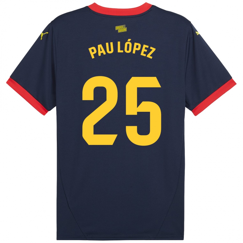 Kinderen Pau Lopez #25 Marineblauw Uitshirt Uittenue 2024/25 T-Shirt