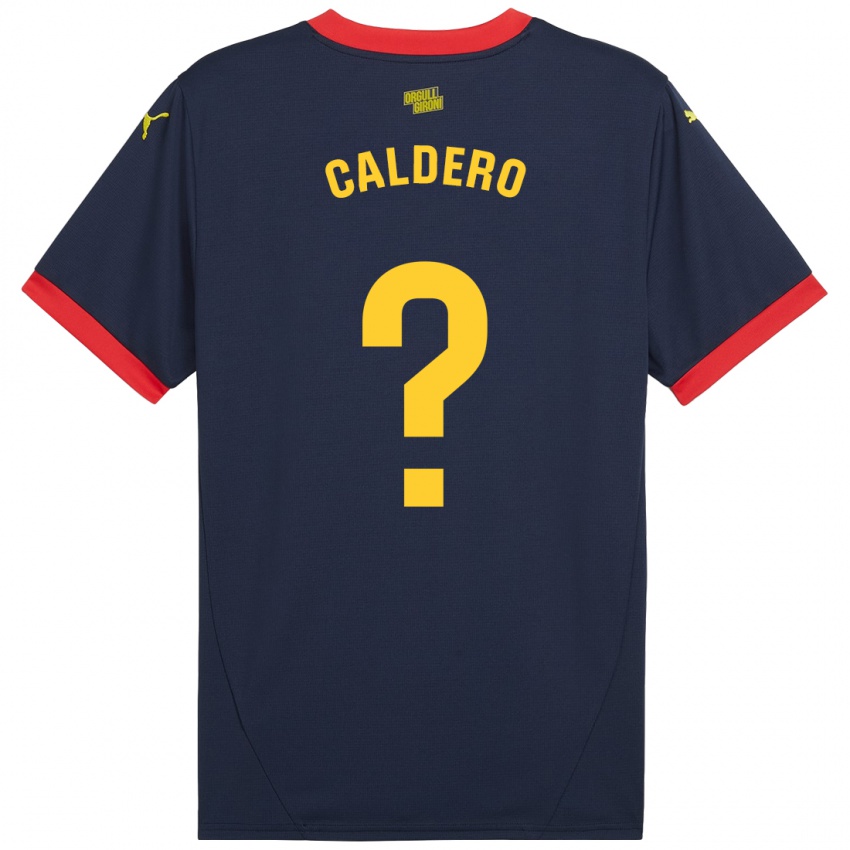 Kinderen Nil Caldero #0 Marineblauw Uitshirt Uittenue 2024/25 T-Shirt