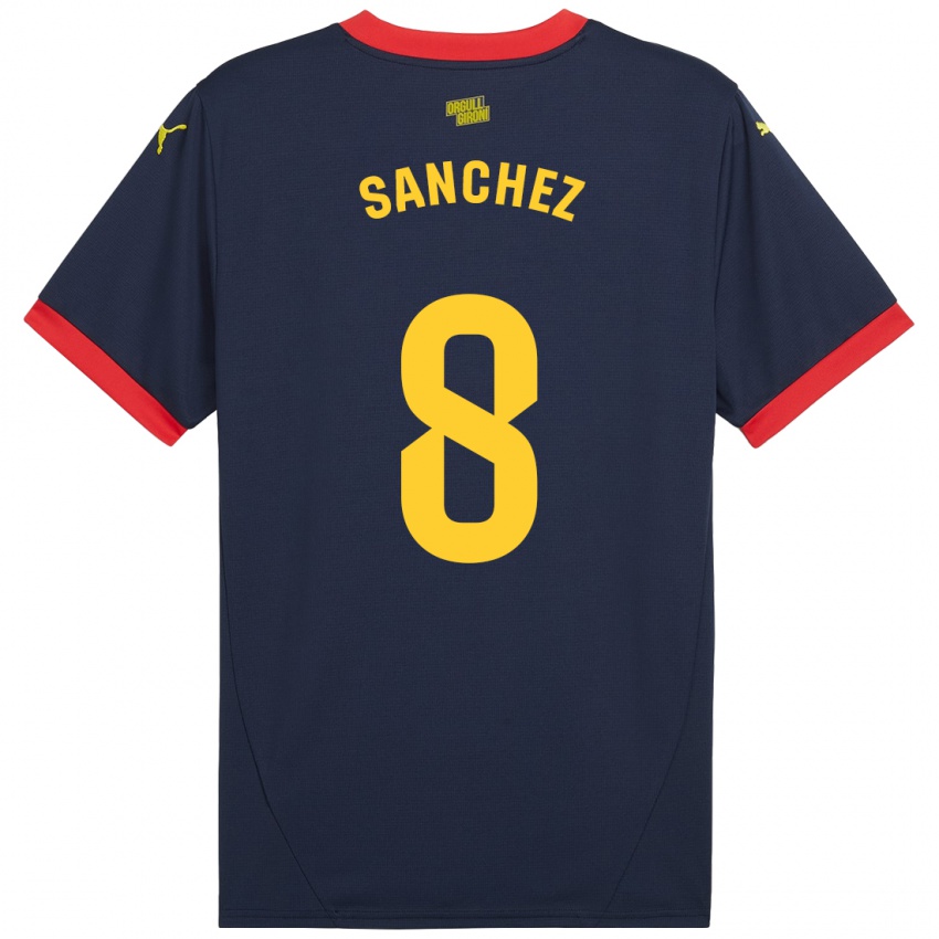 Kinderen Miguel Ángel Sánchez #8 Marineblauw Uitshirt Uittenue 2024/25 T-Shirt