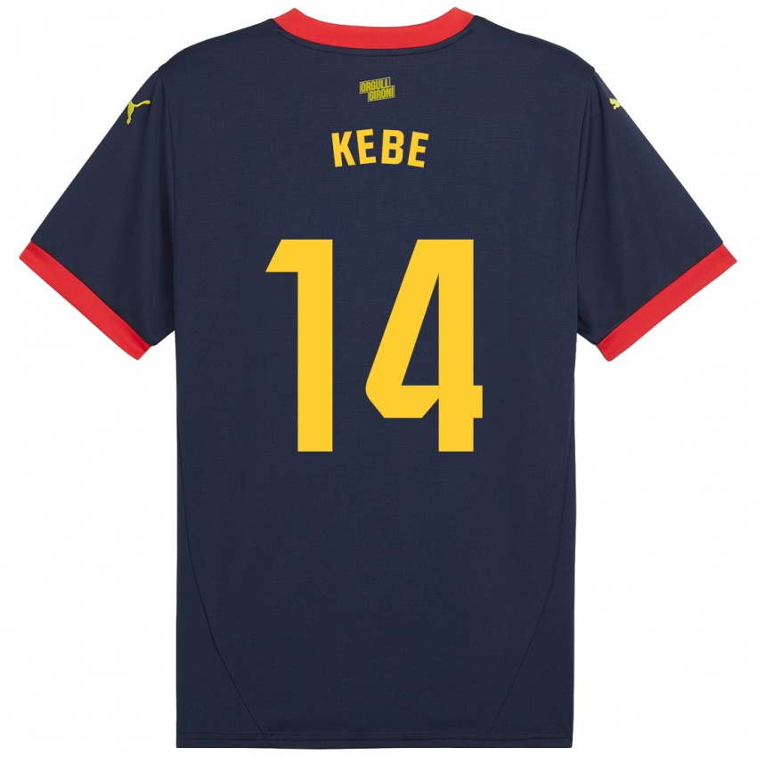 Kinderen Moussa Kébé #14 Marineblauw Uitshirt Uittenue 2024/25 T-Shirt